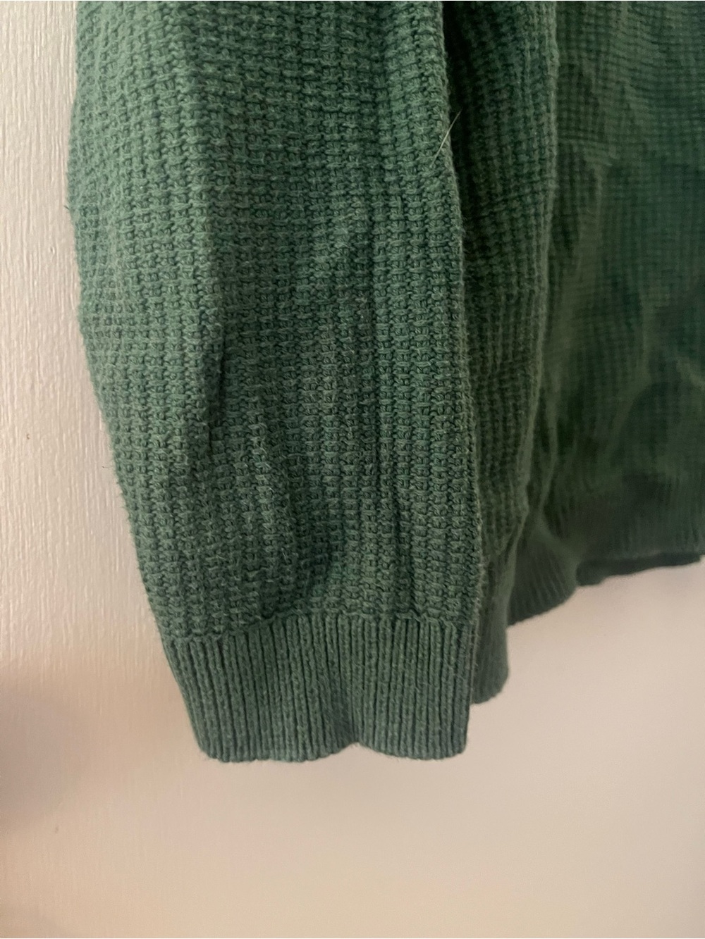 Cotton On Waffle Knit Sweater - Forest Green Sz L - Picture 3 of 5
